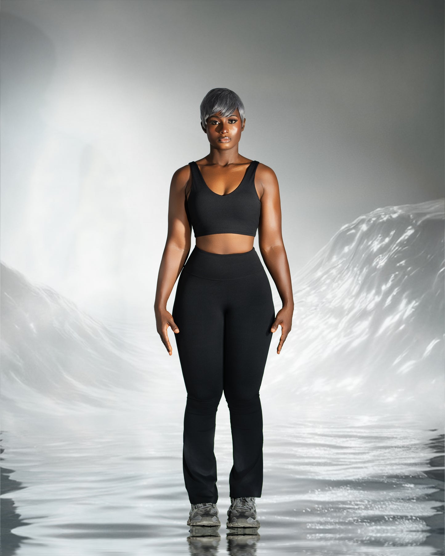 Flared Contour Scrunchy Leggings