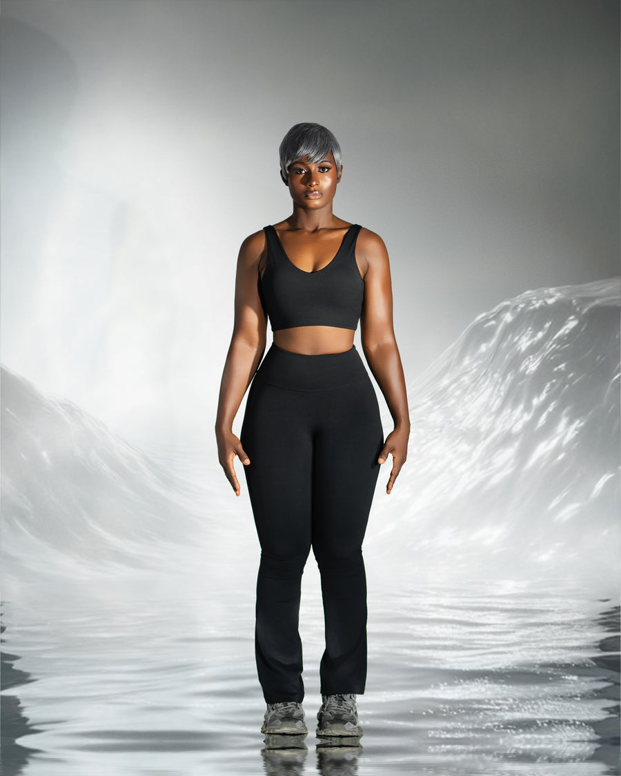 Flared Contour Scrunchy Leggings