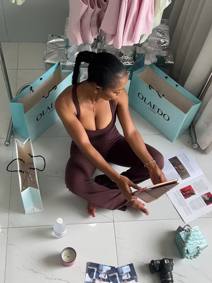 Off-Duty Cami Set — Coffee