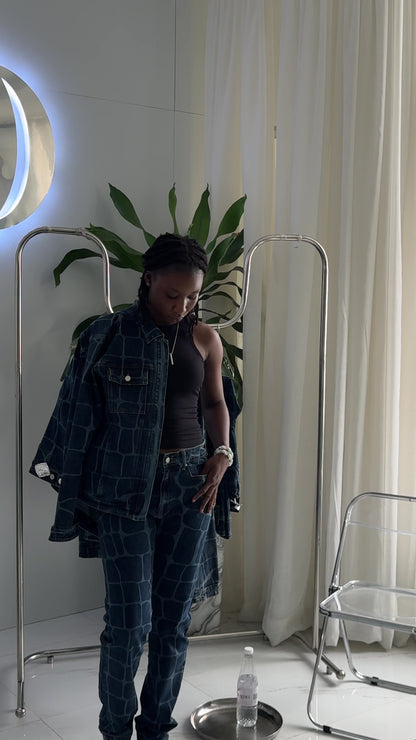 CHCK STUDIO Crocodile Denim Jacket